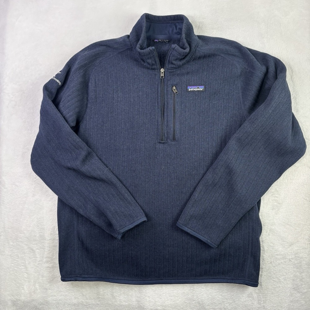 Patagonia Better Sweater Blue 1/4 Zip Pullover Long Sleeve Sweater Men's XL